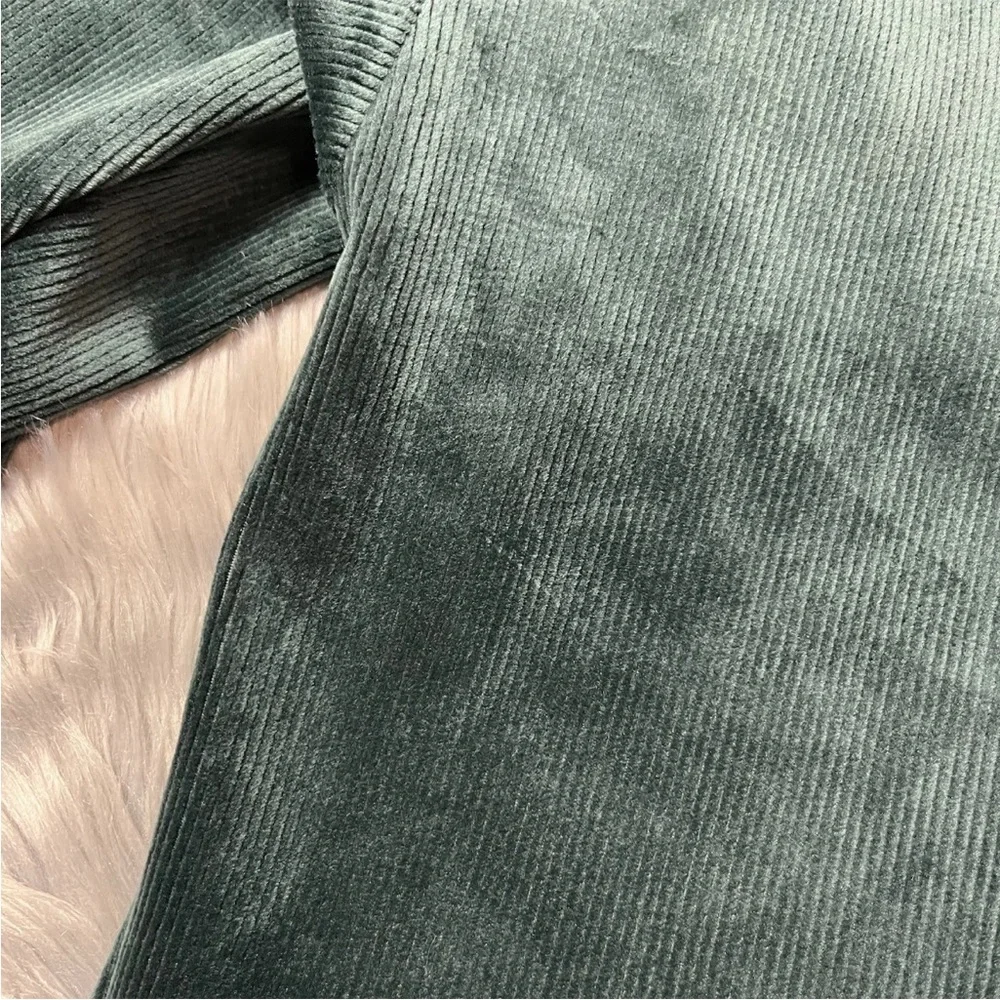 Marine Layer Cord Velour V Neck Sweatshirt Green Gables Size Large